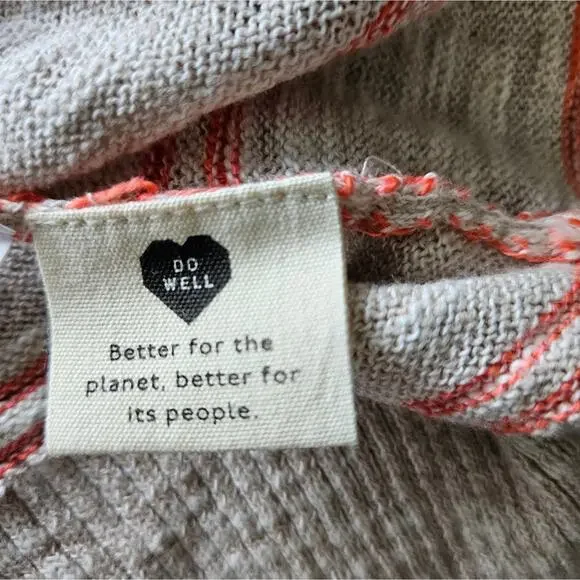 Madewell Bradley Cardigan Sweater Neon Textured Stripes Pocket Large Long Sleeve - Picture 13 of 16